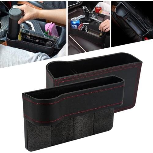 2021 Car Seat Crevice Storage Box Seat Gap Slit Pocket Catcher Organizer Universal Car Seat Organizer Card Phone Holder Pocket