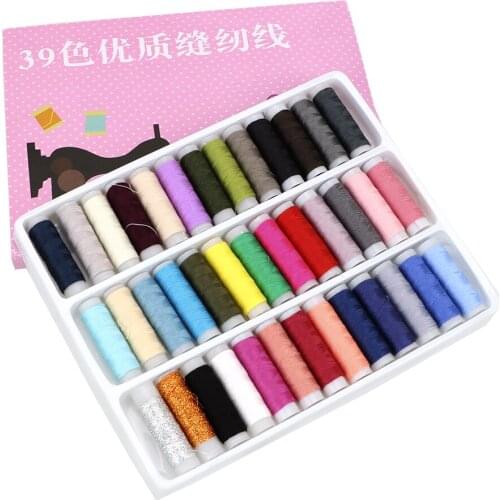 39 Color Handmade Sewing Thread Home Embroidery Sewing Machine Line Box Durable Sturdy Hand Stitching
