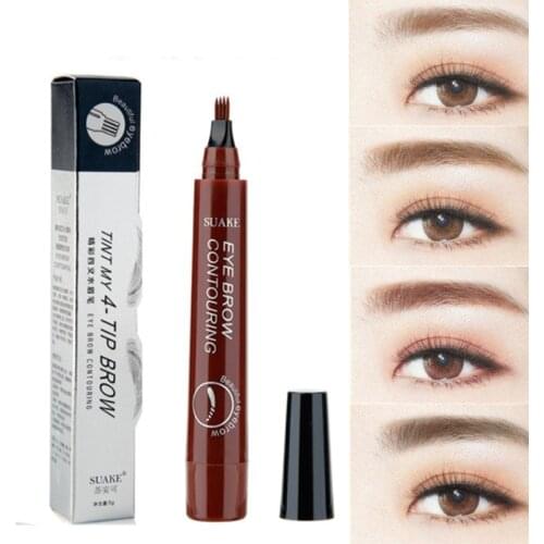 3D Microblading Eyebrow Pen Waterproof Fork Tip Eyebrow Tattoo Pencil Long Lasting Professional Fine Sketch Liquid Eye Brow Pen