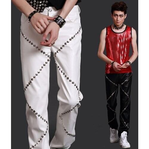 3Wphtato Mens Leather Pants