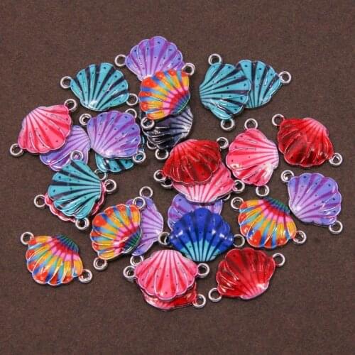 6pcs bohemian marine life shell connector making bracelet jewelry Findings DIY accessories wholesale