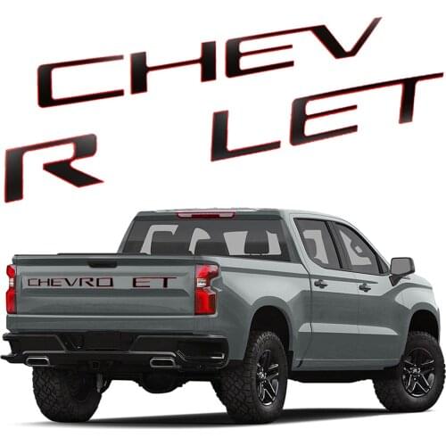 Tailgate ABS Inserts Letters Fit For chevrolet Silverado 3D Raised & Strong Adhesive Decals Letters Tailgate Emblems