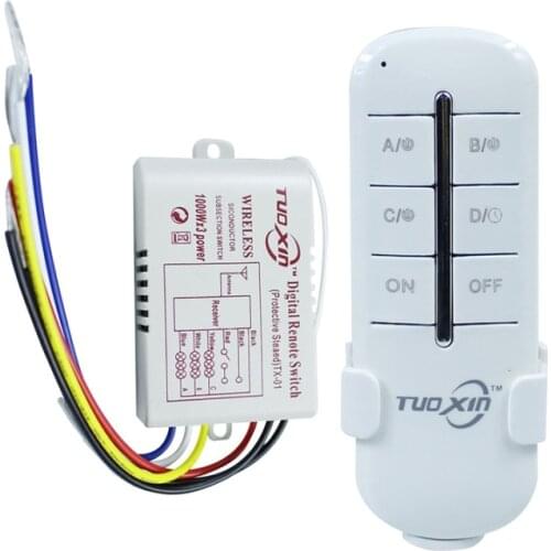 Wireless Remote Control Switch ON/OFF 220V Lamp Light Digital Wireless Wall Remote Switch Receiver Transmitter For LED Lamp