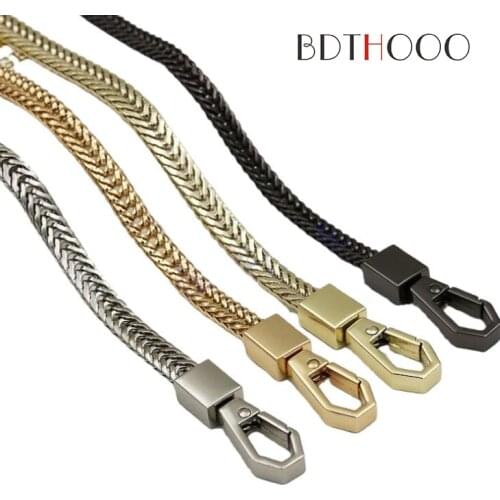 120cm Bag Chain DIY Gold/Silver/Gun Black Bag Strap Replacement Purse Chain Shoulder Bag Straps Small Handbag Purse Handle Chain