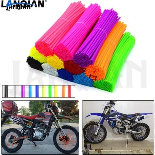 For Honda Yamaha Kawasaki Suzuki Motorcycle Wheel spoke skins Universal Dirt Bike Enduro Off Road Rim Wheel Accessories