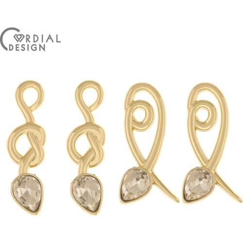Cordial Design 100Pcs Jewelry Accessories/Rhinestone Charms/Irregular Shape/DIY Making/Pendants/Jewelry Findings Components