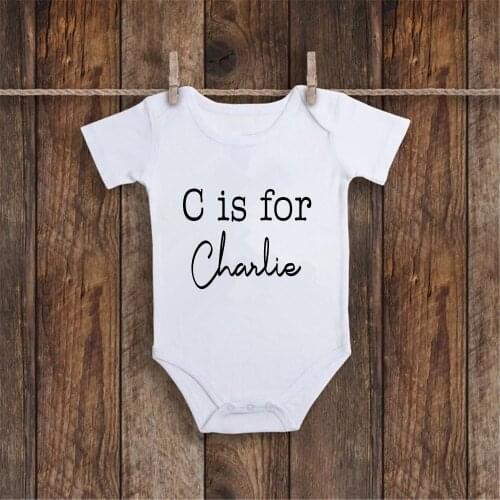 Custom Baby Onesie Bodysuit Soft Cotton Baby Creeper Personalized Baby Boys Girls Onesie Bodysuit Infant Romper Jumpsuit Outfit