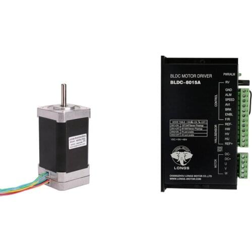 EU FREE! DE STOCK! 1Axis Brushless DC Motor Nema17 42BLF03 78W 24V 4000RPM Router Milling Laser Plasma+BLDC-8015A-4 CNC LONGS