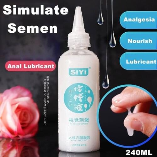 Simulate Semen Lubricant for Sex Water Based Personal Lubricant Sex Body Massage Oil Sexual Lubrication Anal Sex Vaginal 240 ml