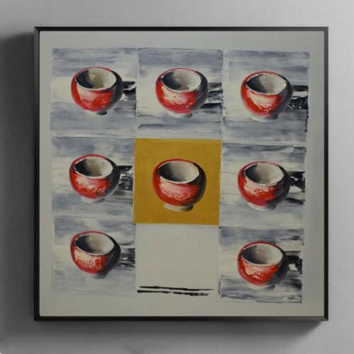 Oil Painting Canvas Abstract Bowl Vietnam style Hand painted Wall art Picture for living room Home decor Modern Paintings #972