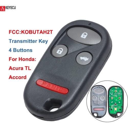 Keyecu New Remote Control Transmitter Key for Honda Accord 1998 1999 2000 2001 2002 for Acura TL 2000 2001 Car Key, KOBUTAH2T
