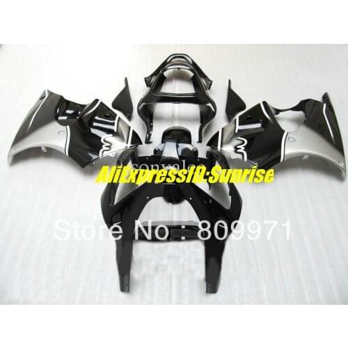 Injection mold Fairing for KAWASAKI Ninja ZX6R 636 2000 2001 2002 ZX 6R ZX6R 00 01 02 ABS Silver black Fairings set+Gifts