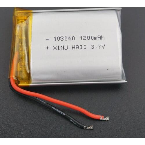 XINJ 3.7V 1200mAh lithium polymer battery li po Li ion cell 103040 for driving recorder bateria portatil para celular headphones