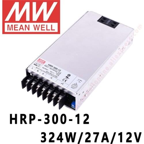 Mean Well HRP-300-12 meanwell 12V/27A/324W DC Single Output with PFC Function Switching Power Supply online store