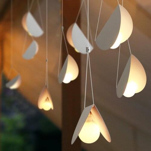 Metal Origami Pendant Lamp Flying Folded Paper Art Suspension Light Cafe Dinning Room Restaurant Hotel Bar Hanging Lighting WF