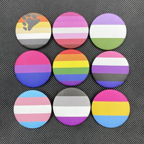 Multiple StylRainbow Gay Lesbian LGBT Pride Alloy Badge Brooch Acrylic for Women Man Jewelry Accessories