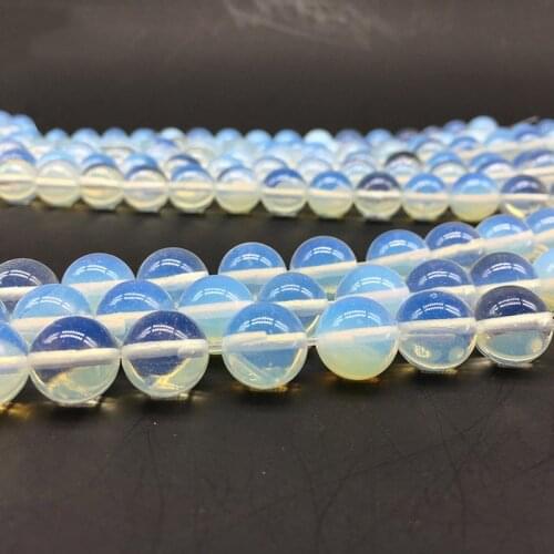 Fashion Natural Stone Cute 4/6/8/10/12MM Opal Natural Stone Beads for Diy Jewelry Necklace Bracelet