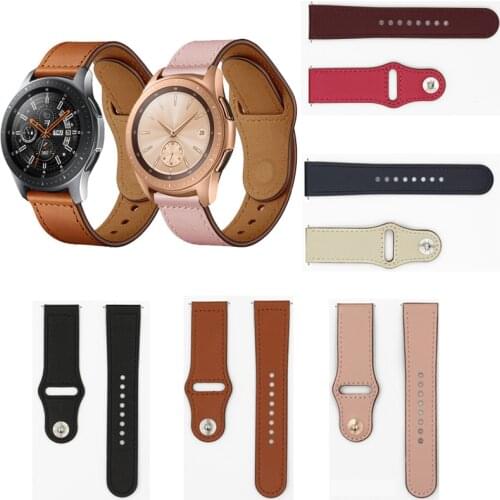 Fashion Leather Watch Band Strap for Samsung Galaxy Watch 42mm 46mm Smart Watch Repleacement Wrist band for Watch3 41mm 45mm