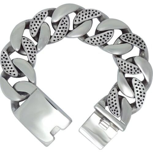 Mens Boys Fashion Classics Bangle Bracelet Chain 316L Stainless Steel square clasp Bracelet Gift Free Shipping