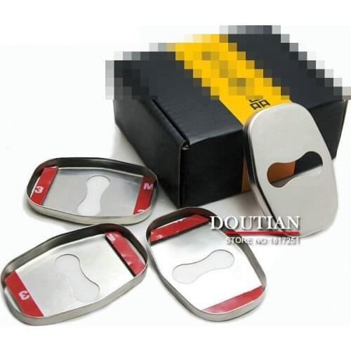 NEW 3D Stainless Steel Door Lock Buckle Protection Protective Cover trim For Peugeot 508 Accessories 2017 2018 2019 2020