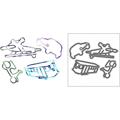 New Bus Car Motorcycle Craft Embossing Mold 2021 Metal Cutting Dies for DIY Decorative Scrapbooking Album Card Making No Stamps