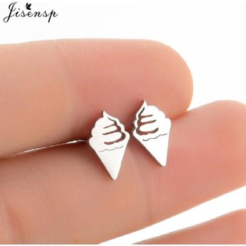 New Funny Summer Ice Cream Earrings Women Creative Drink Jewelry Stainless Steel Studs Personality Birthday Gifts for Friend