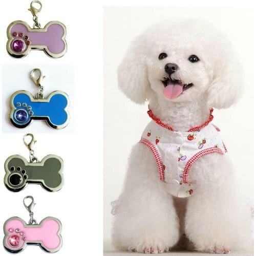 New Bone-shaped Personalized Engraving Pet ID Cat and Dog Tag Identification Collar Decoration (not Support Customization)