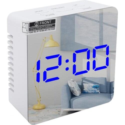 Rectangle Square Multi-function LED Display Alarm Clock for Home