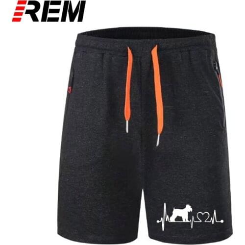 REM short pants Men And Women Printing Animal Lover I Love My Dog Schnauzer Heartbeat Short panties