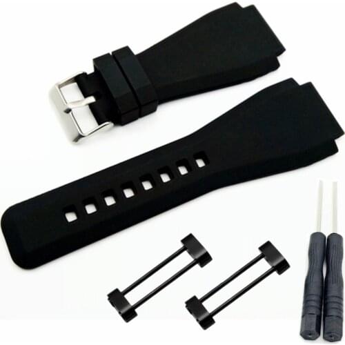 New For Suunto Core Watch Band Rubber Silicone Gel Soft Waterproof Generic Strap+All Black Adapters + Tools