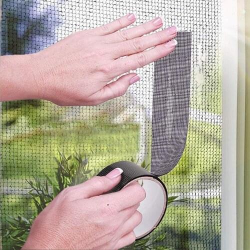 Window Repair Tape Anti-Insect Fly Bug Door Mosquito Screen Net Fiberglass Mesh Cloth Screen Repair Tape Household Tape