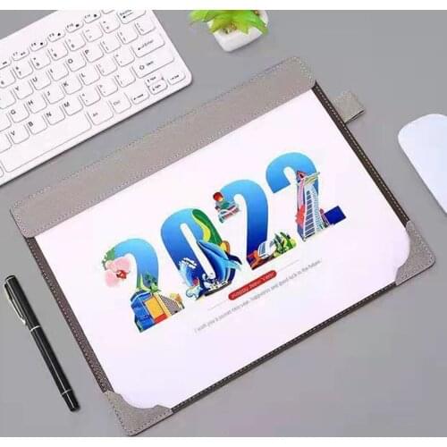 Sharkbang 2021.1-2021.12 Creative PU Multi-functional 365 Days Desktop Years Calendar Agenda & File Folder Mouse Pad Stationery