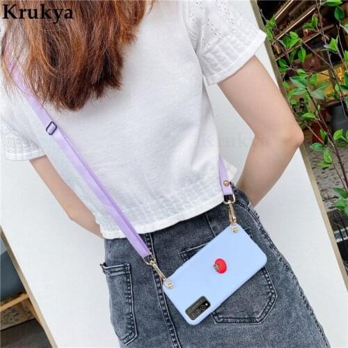 For Honor 10X Lite Case For Honor 10X Lite V40 V30 X10 Cover Strap Cord Chain Lanyard Silicone Phone Bumper For Honor 10X Lite