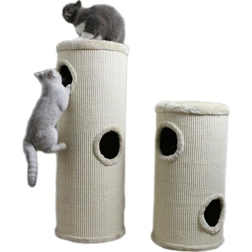 Sisal Barrel, Sisal Cat Climbing Frame, Multi-storey Cylindrical Tree House, Cat Scratch Board, Cat Grinding Claw, Cat Paw Colum