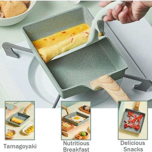 Non-Stick Flat Egg Pancake Small Frying Pan Quick Breakfast Pan Baby Food Supplement Pan Multi-layer Die Casting Pan Household