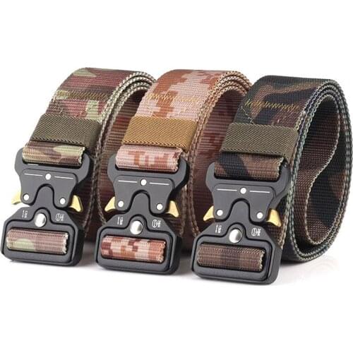 Tactical Belt Military Nylon Army Police Outdoor Survival Accessories Combat Hunting Training Inner Metal Buckle Waist Belt Wide