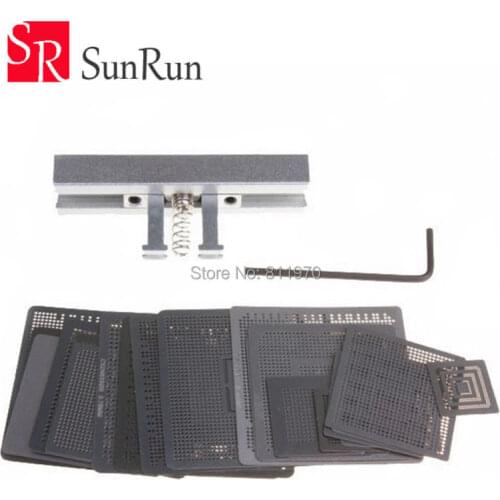 37pcs Heat Directly Rework Reball Stencils Template + BGA Reballing Kit Station For XBOX360 PS3 Game Repair