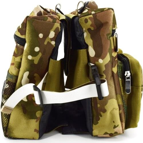 Waterproof Camouflage Oxford Fabric Pet Dog Backpack Harness Saddlebag Outdoor Camping Training Hiking Multi-Day Bag Sports