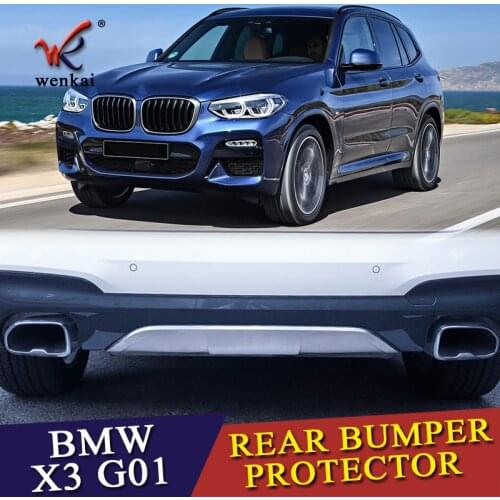 WENKAI High Quality Stainless Steel Rear Skid Bumper Protector Guard Skid Plate For BMW X3 G01 2018 2019 Car Styling