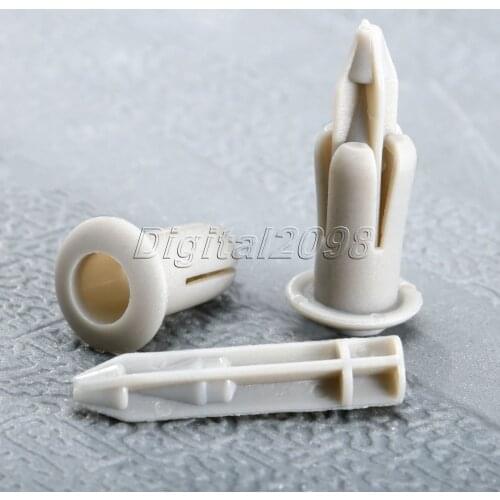 Yetaha 50Pcs Universal 6.3mm Hole Auto Bumper Fastener Engine Cover Fender Rivet Plastic Car Door Trim Panel Push Clips Retainer