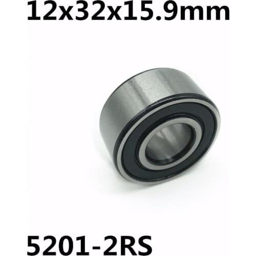 10PCS 5201-2RS 12x32x15.9 mm Double row angular contact bearings 5201 Free shipping