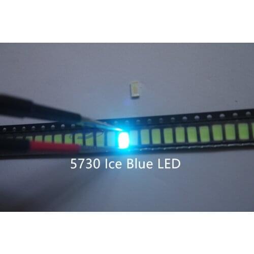 100pcs/lot LED 5730 SMD lamp beads high brightness 0.5W ice blue light-emitting diode