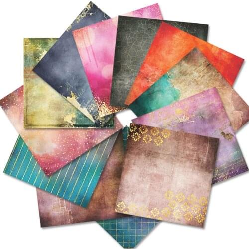 24 Sheets Origami Art Background Paper Card 6 Inch Beilliant Life Retro Scrapbooking Pads Paper Making DIY Scrapbook Paper Craft