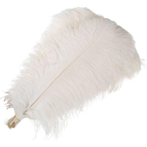 70-75cm pure white ostrich feathers fluffy feather for craft ostrich plumes wedding party decorations