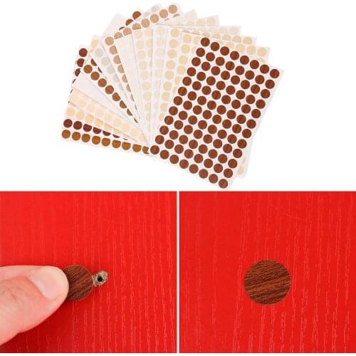 96Pcs/sheet 15mm Self Adhesive Decorative Films Furniture Screw Cover Caps Stickers Wood Craft Desk Cabinet Hole Ornament