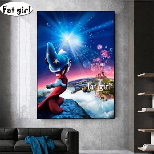 DIY Diamond Embroidery,5D Diamond Painting "Cartoon Animal Magic Wand Castle "Diamond Mosaic Home Decor Rhinestone Cross Stitch