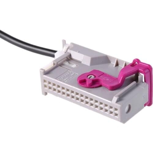 G5AD Car Aux-in RNS-E Navigation AUX Button Adapter Kit 32Pin Plug for audi