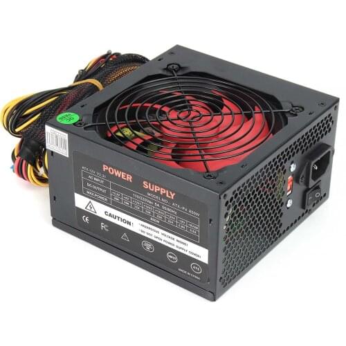 850W Computer Power Supply Power Supply 110V-230V 120mm LED Fan 24 Pin PCI SATA ATX 12V Active PFC For Intel AMD Computer