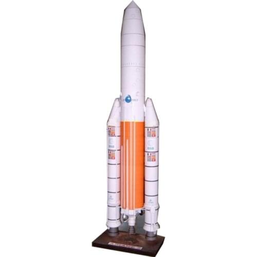 Paper Model Ariane 5 Rocket Science and Technology Space puzzle DIY handmade paper art toy