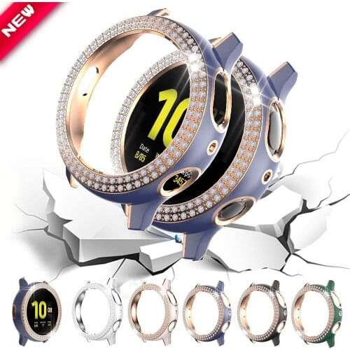 Galaxy Watch Active 2 Case for Samsung Galaxy Watch Active 2 40mm 44mm Protector Women Bling Diamond Cover Bumper Accessories